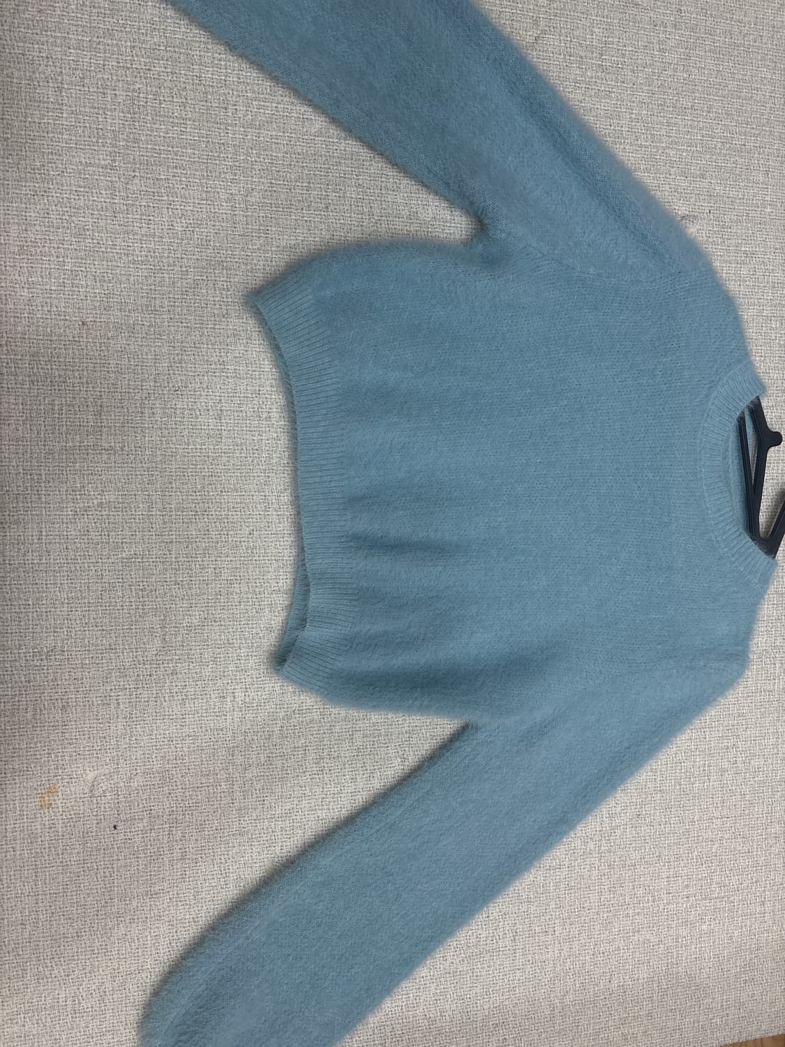 하늘색 크롭 니트 상품이미지1