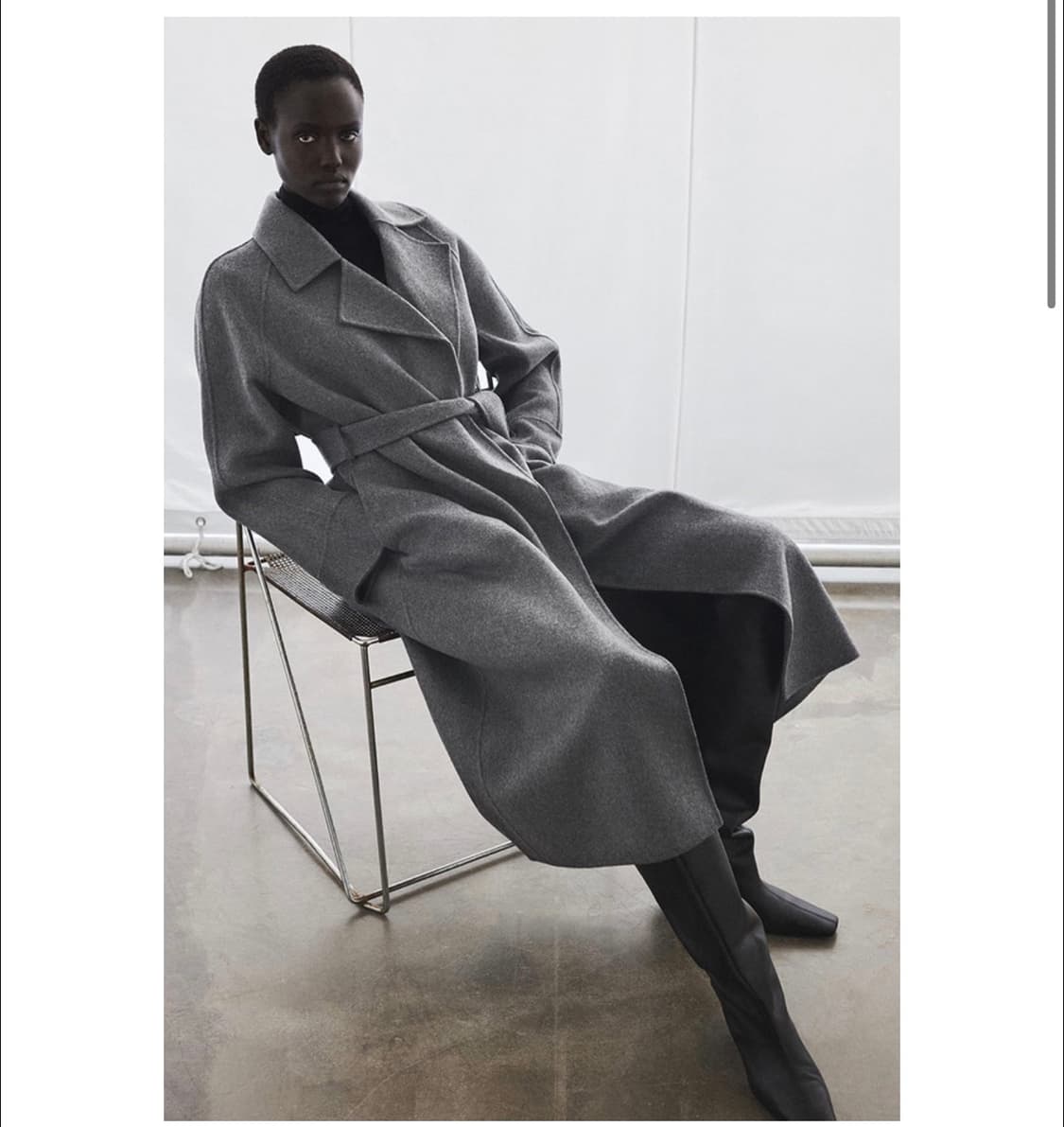 Cos 벨티드 더블페이스 울 코트 상품이미지3