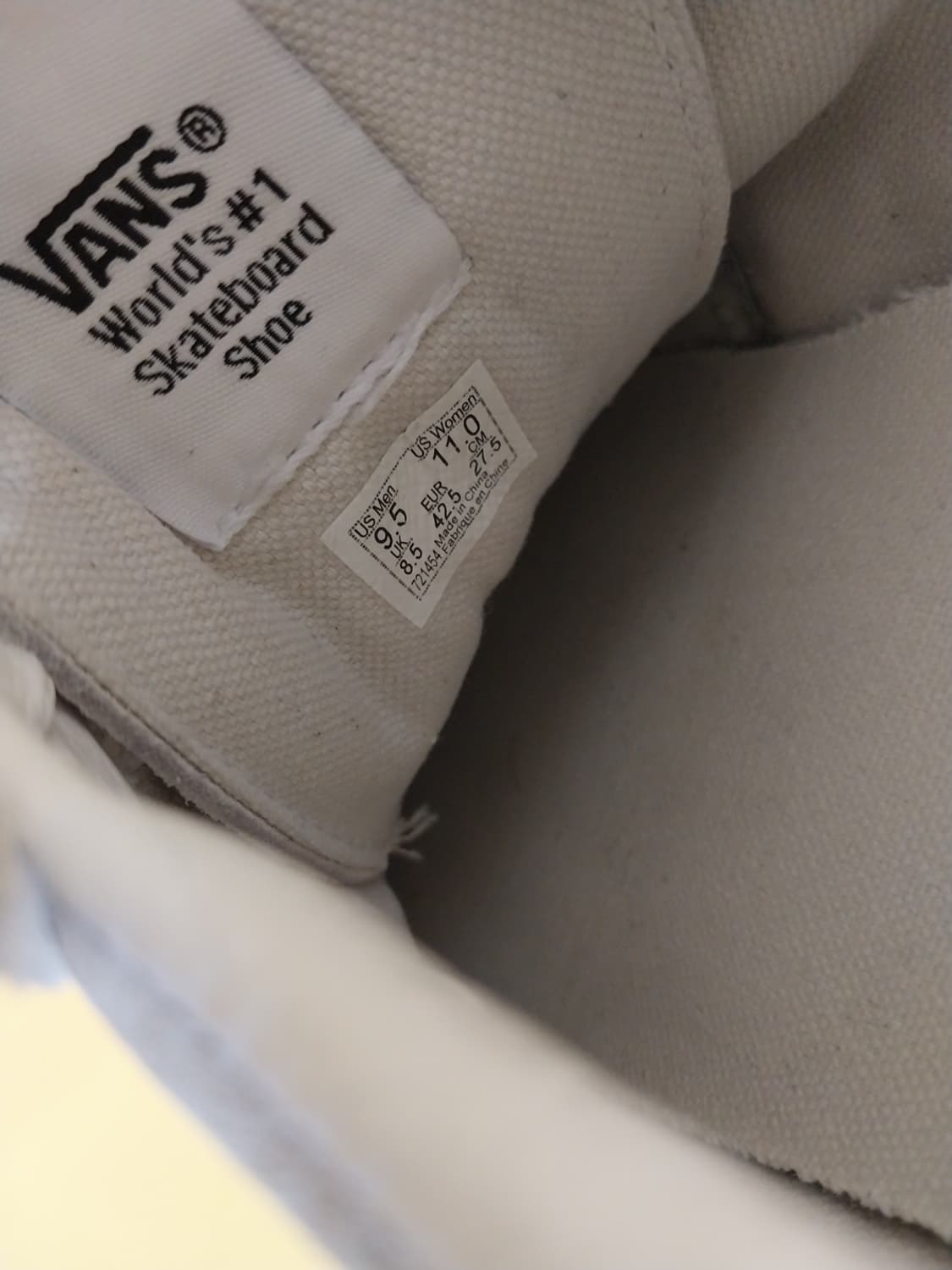 남성 반스 스포츠 스웨이드 아이보리 스니커즈, 운동화 (275) 상품이미지9