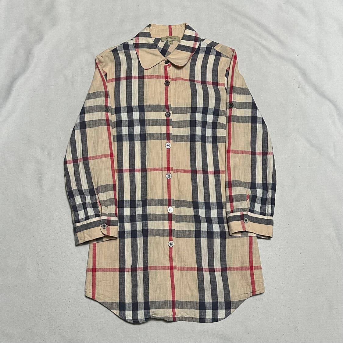 S 버버리 노바체크 여성용 실크 셔츠 상품이미지2