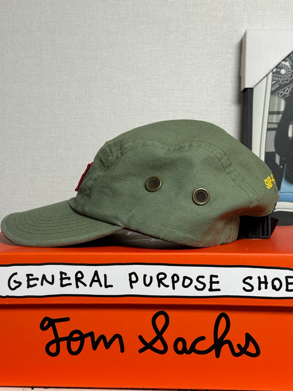 슈프림 캠프캡 올리브 상품이미지2