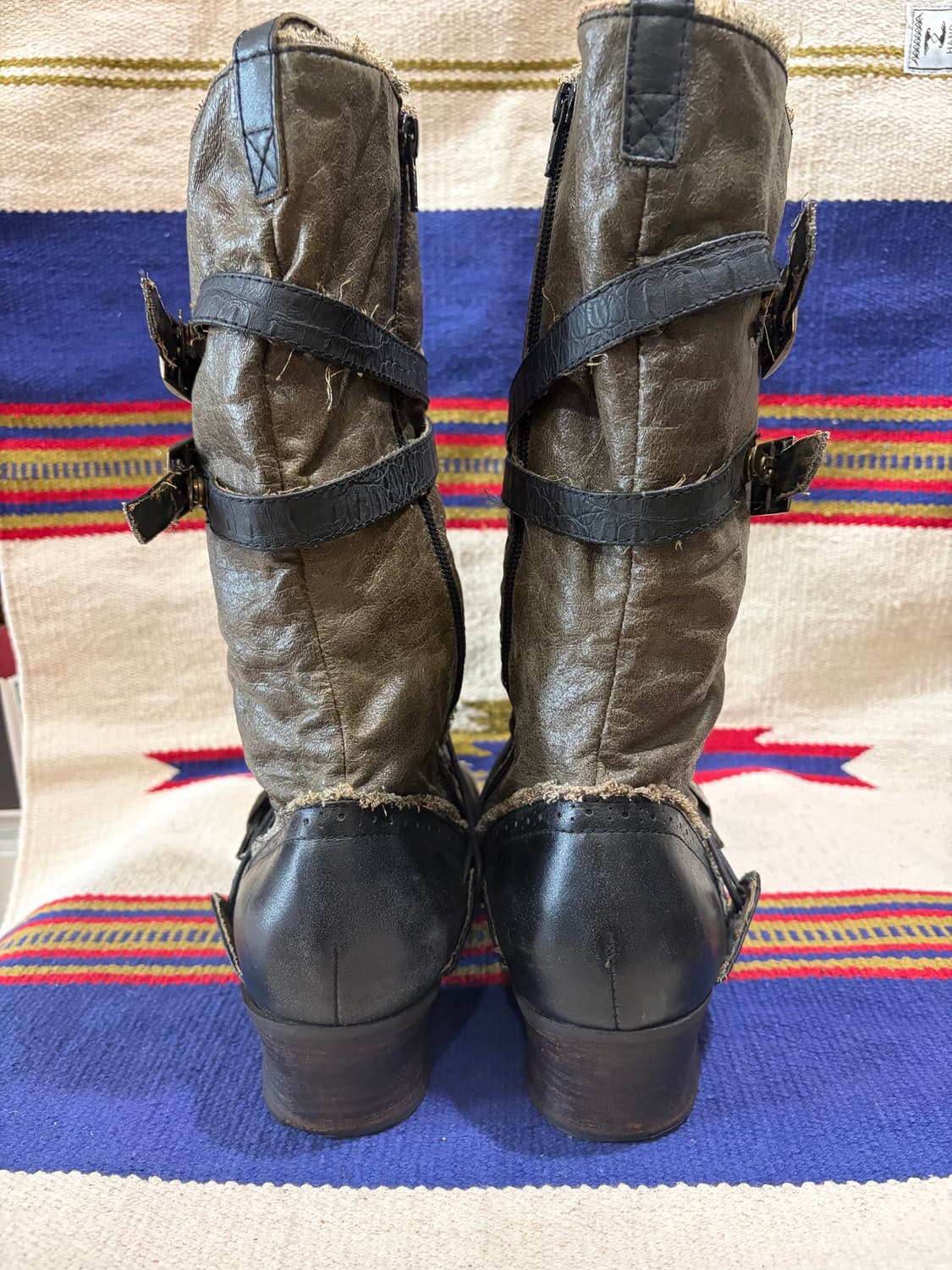 Uffda freak 웨스턴 그런지 레이스업 부츠 상품이미지6