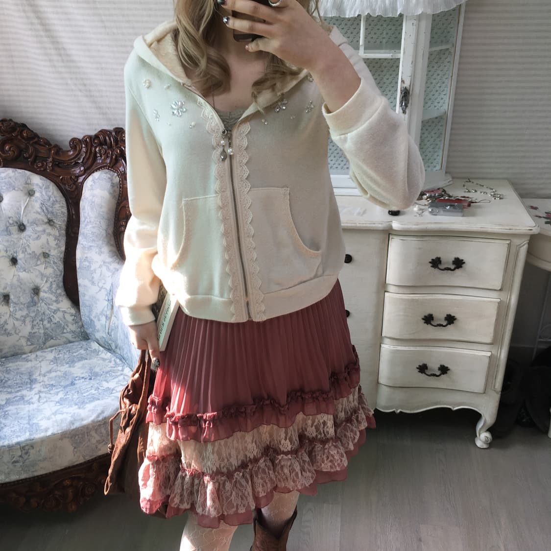 Axes femme 히메 갸루 레이스 캉캉 스커트 상품이미지4