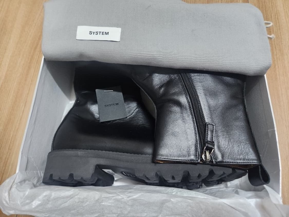 (새상품) 시스템옴므 SYSTEM HOMME 가죽 구두 워커 260 사이 상품이미지5