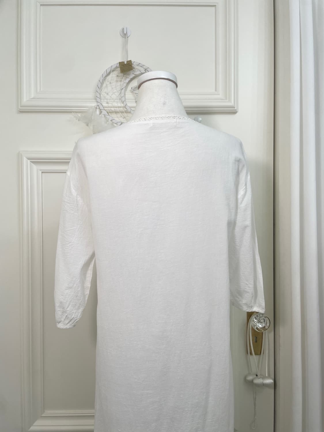 EARTH white lace trim pure cotton opc 상품이미지4