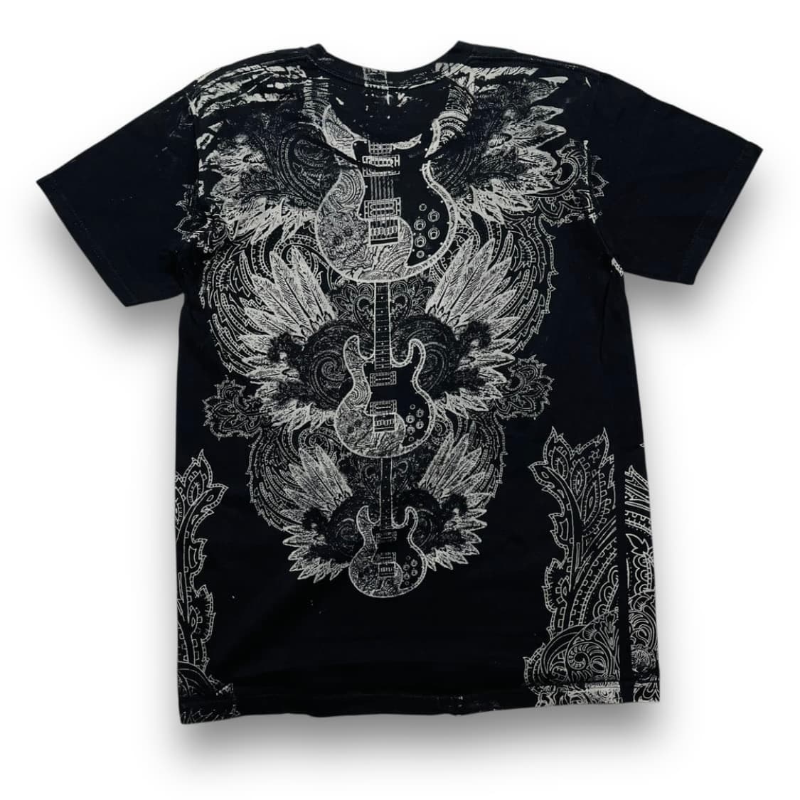 록 스타 2761 일렉기타 타투 아트 반팔 티셔츠 상품이미지2