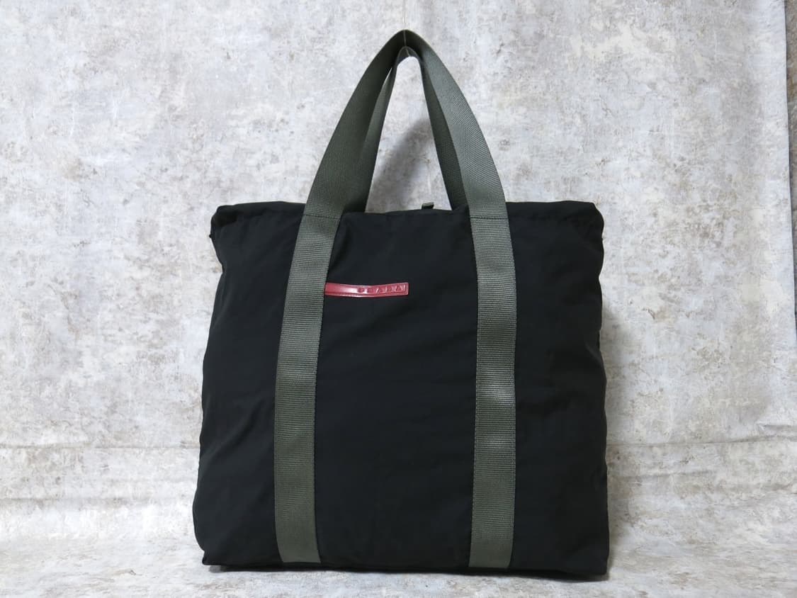 프라다 스포츠 레드러버 로고 나일론 토트백 상품이미지1