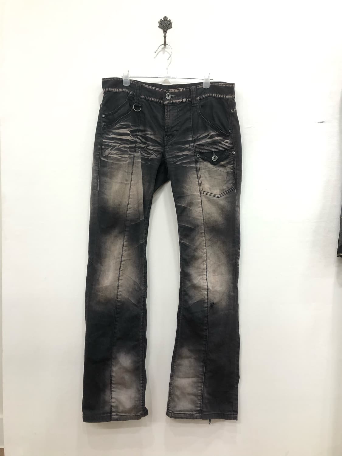 black washed semi bootcut denim pants 상품이미지3