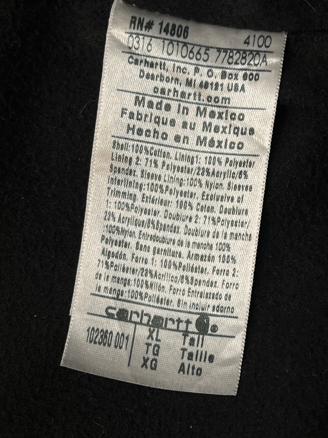 칼하트 풀스윙 라인 암스트롱 덕 액티브 자켓BLK 상품이미지10