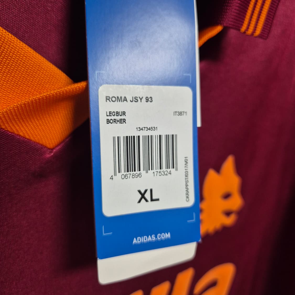 92/93 AS로마 토티 XL 상품이미지5