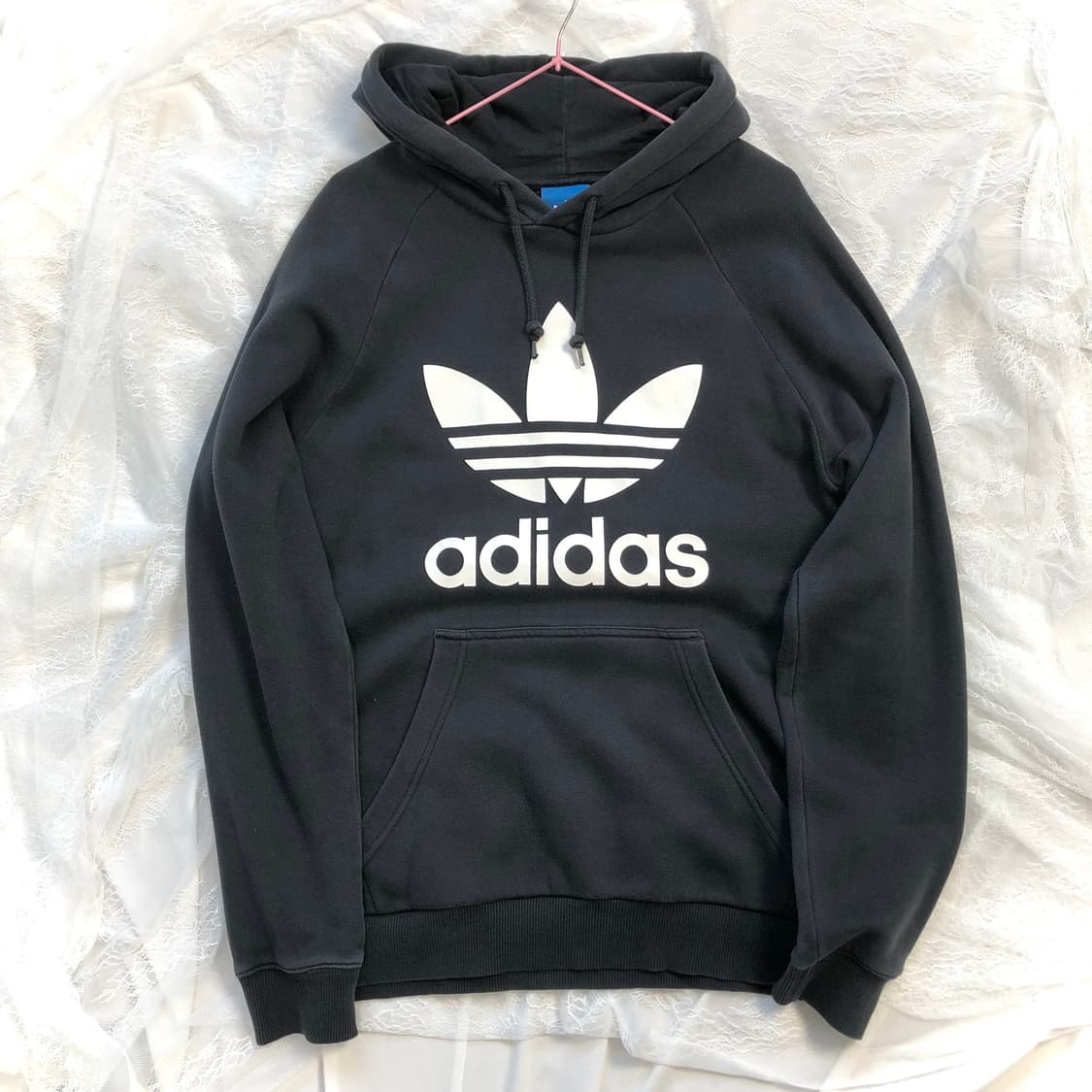 아디다스 블랙 왕아방 후디 상품이미지1