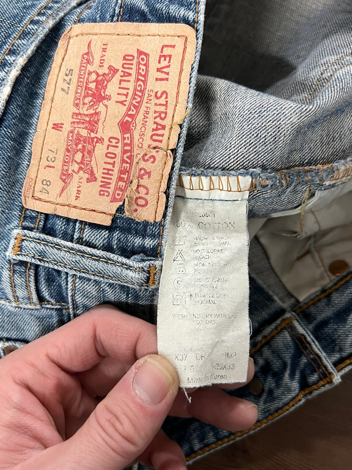 00s Levis 리바이스 577 부츠컷 나팔핏 데님 팬츠 상품이미지5