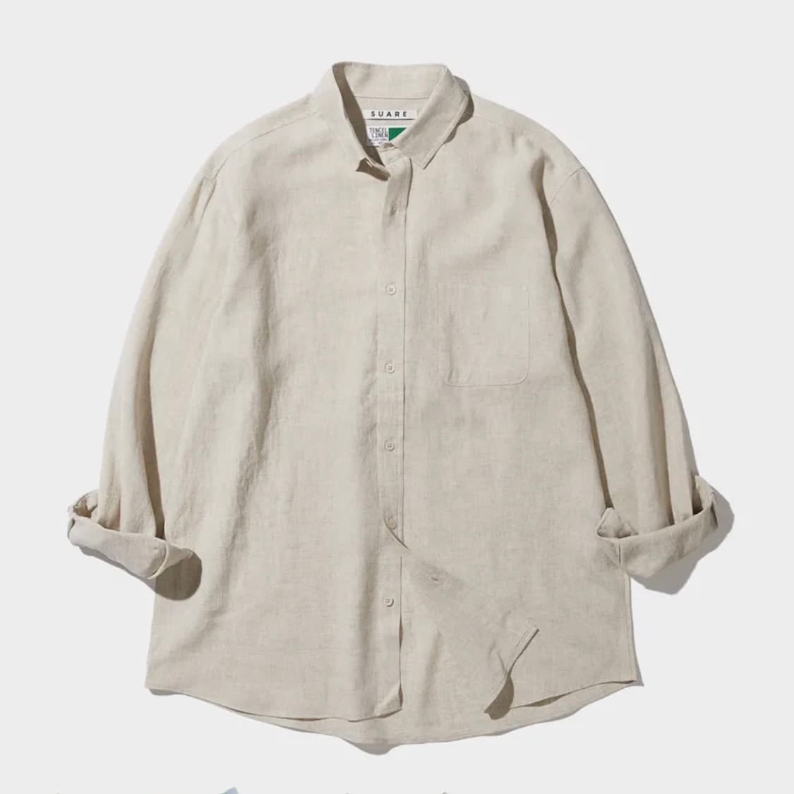 수아레 에센셜 텐셀 린넨 셔츠 오트밀 xl 상품이미지8