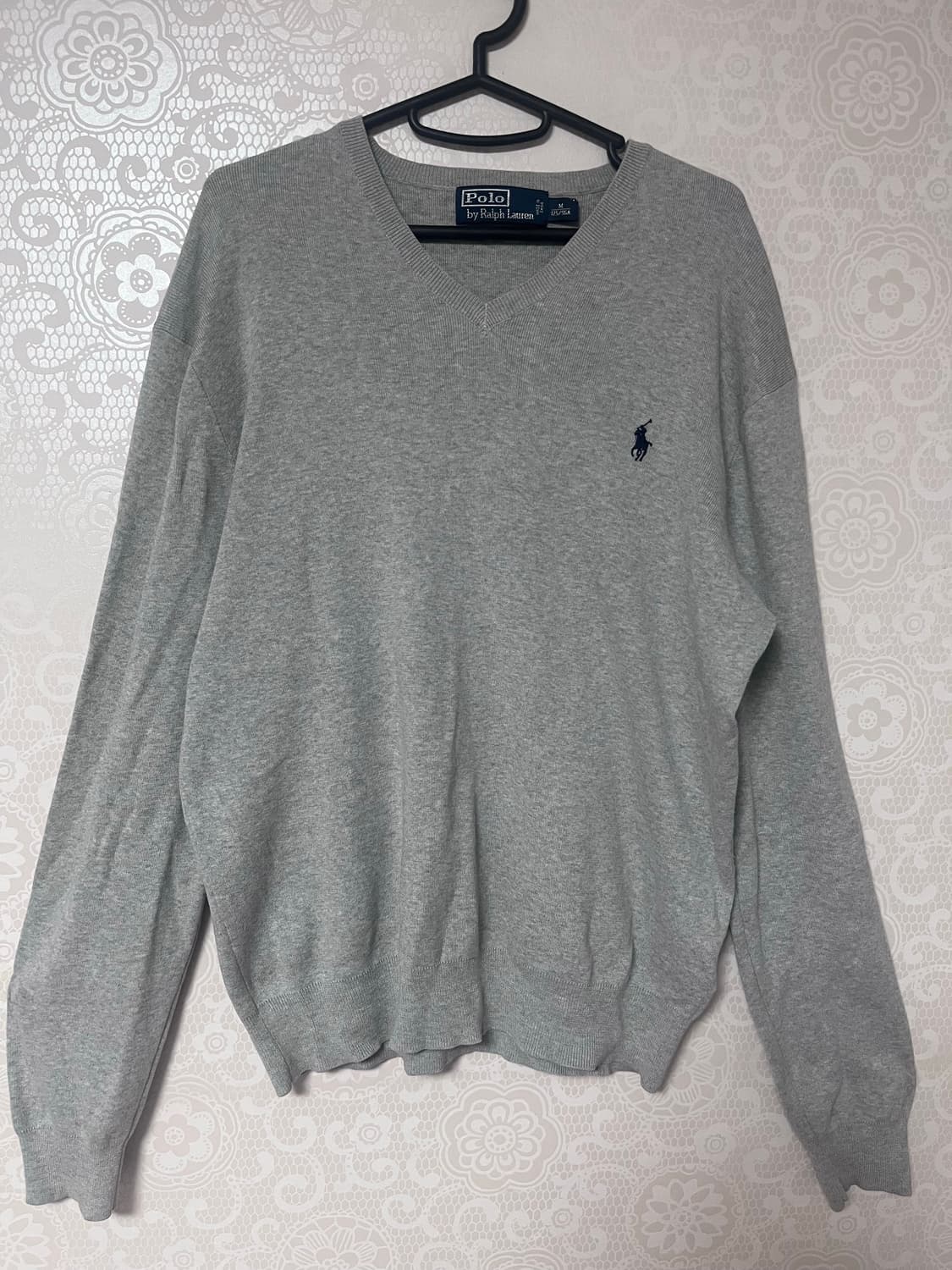 폴로 랄프로렌 V넥 니트 회색 M 상품이미지7