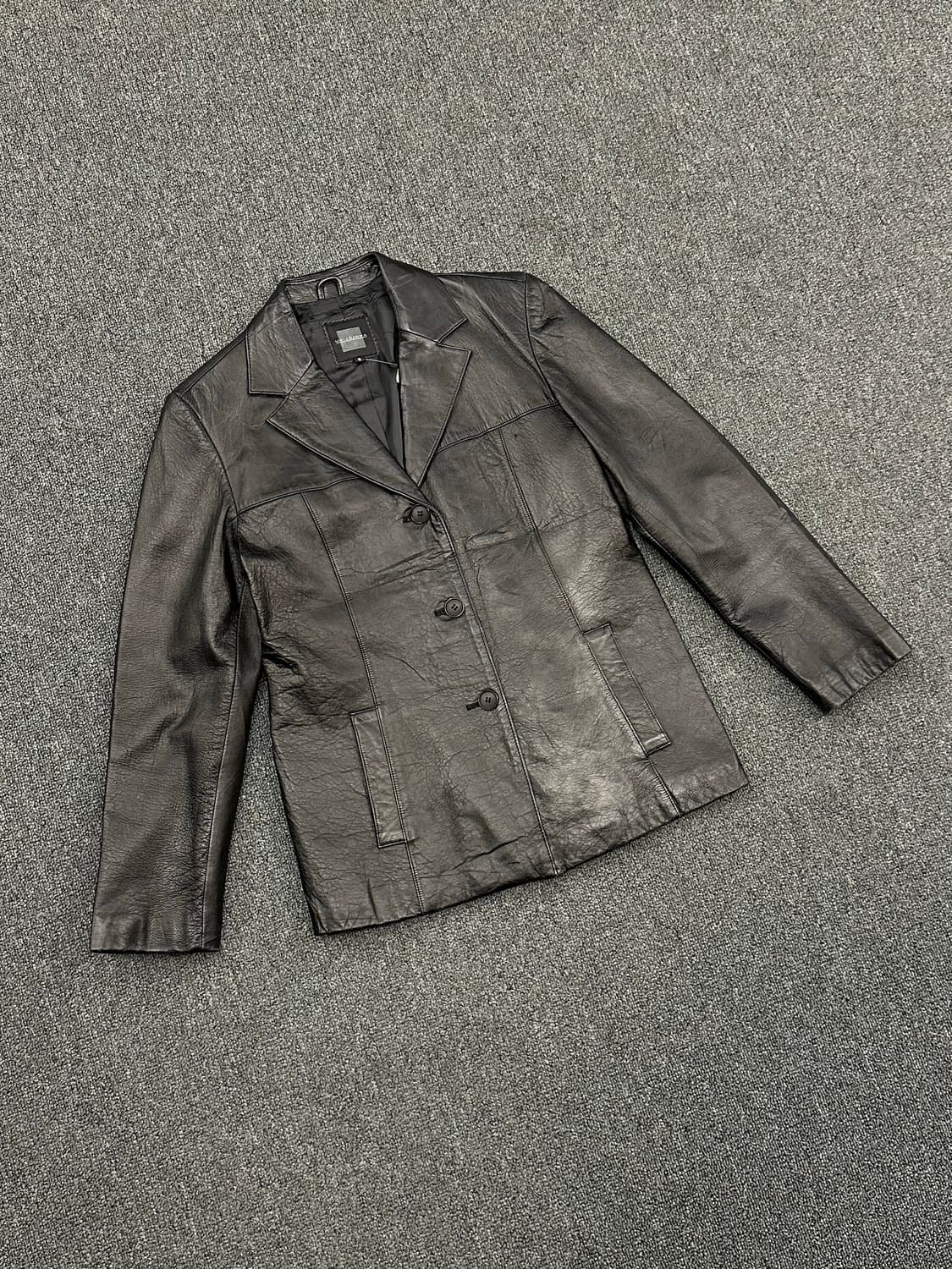 9)UNIJOANNA 빈티지 여성 가죽 블레이저 상품이미지1