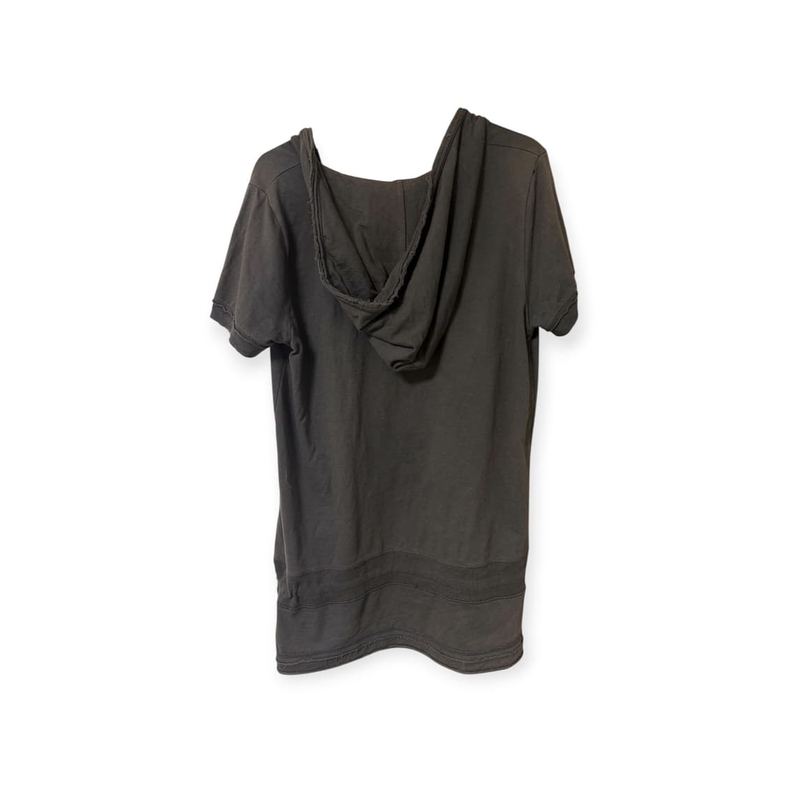 코이세이오st 빈티지 레이어드 반팔 후드 맨투맨 브라운 상품이미지2