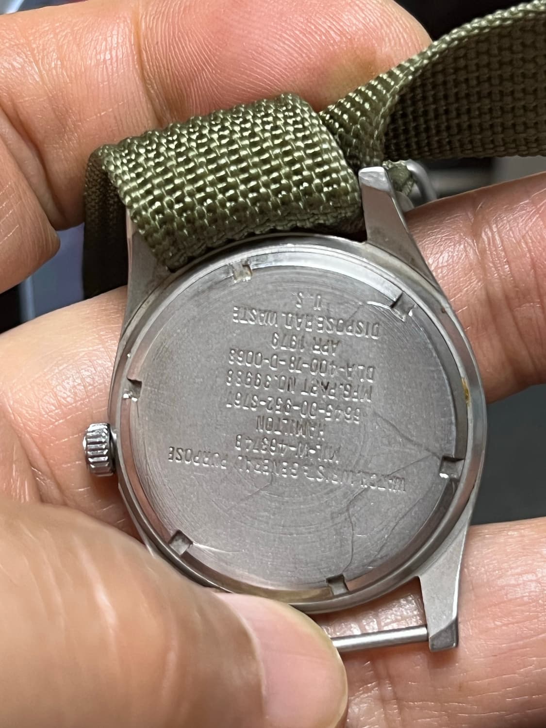 해밀턴 미군 MIL-W-46374B 1979년 시계입니다 상품이미지2