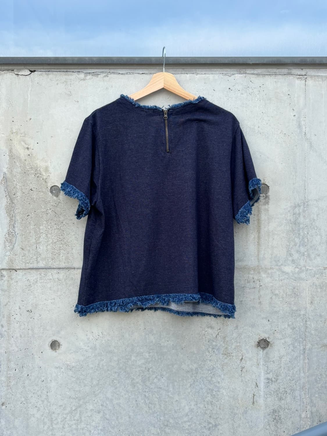 Navy Cut Off Short Sleeve 상품이미지2