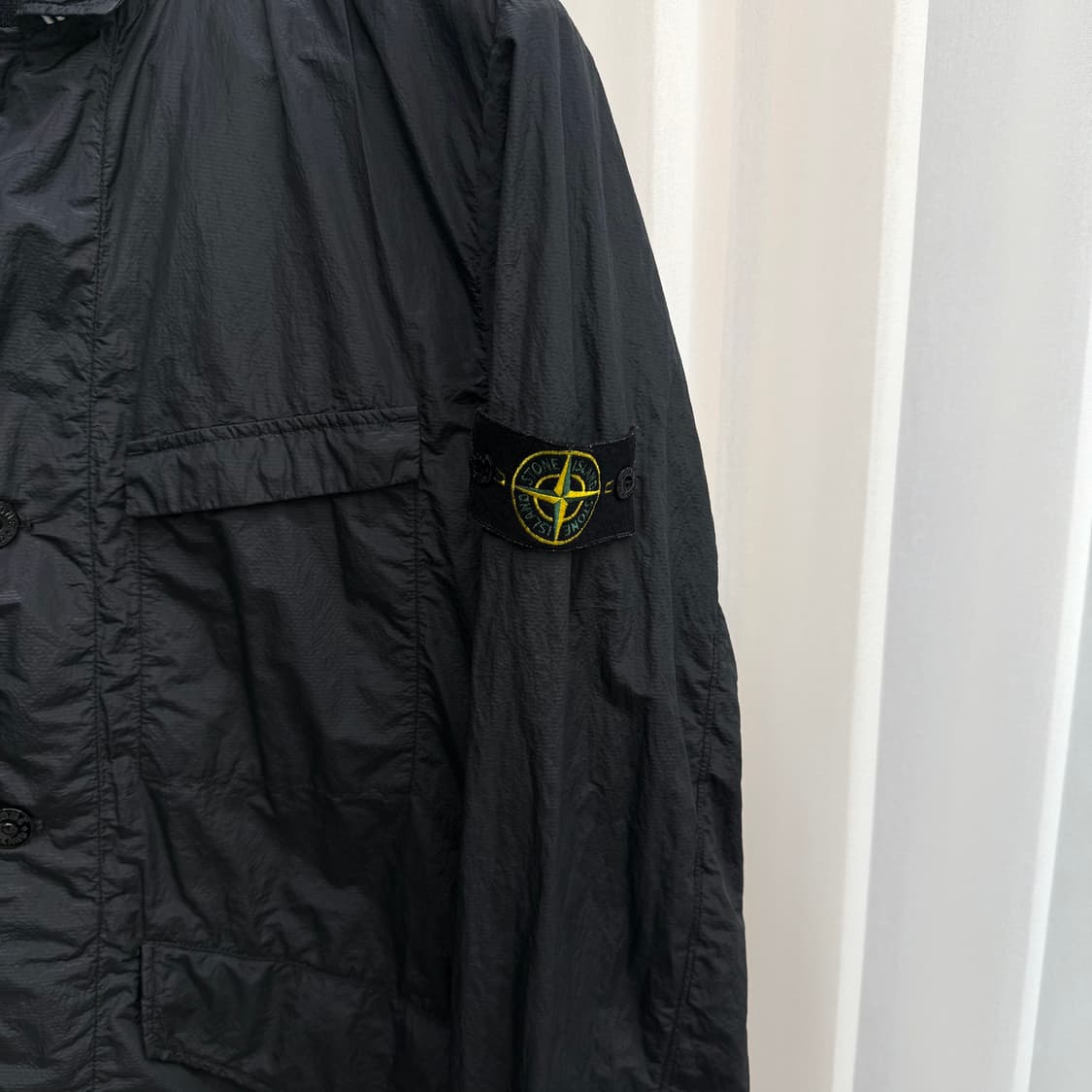 [XL/백화점판] 스톤아일랜드 나일론 상 하의 셋업 블랙 상품이미지3