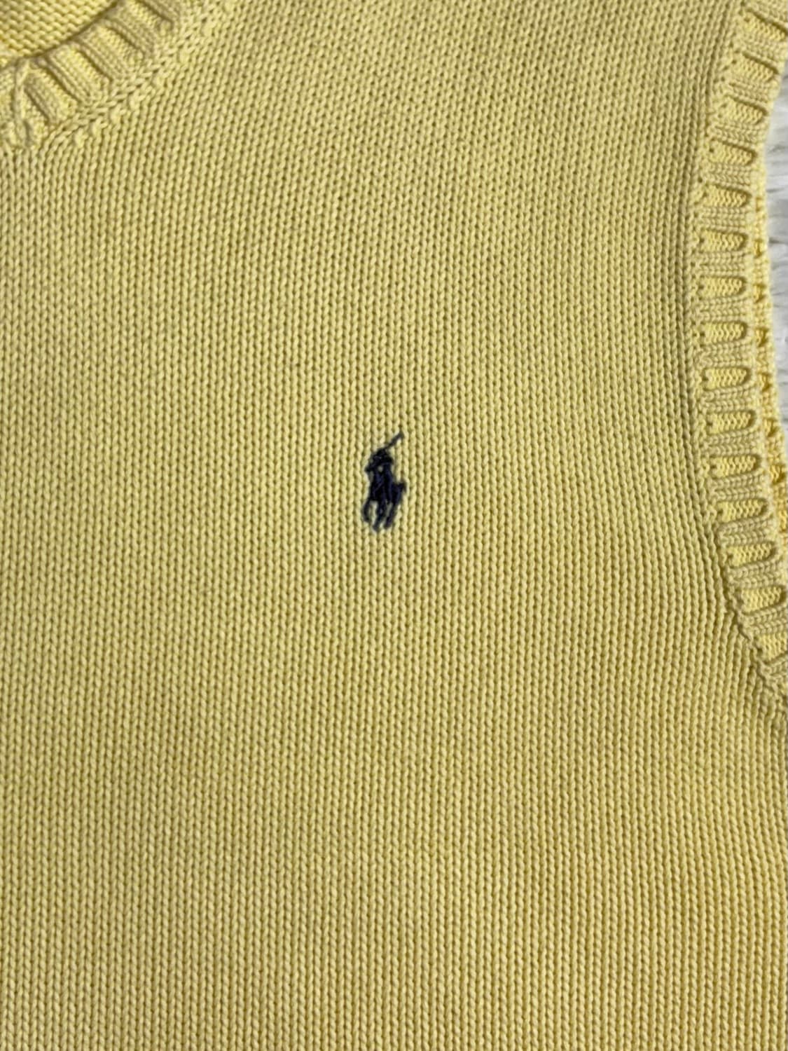 폴로 랄프로렌 연노랑 포니 니트조끼  상품이미지5