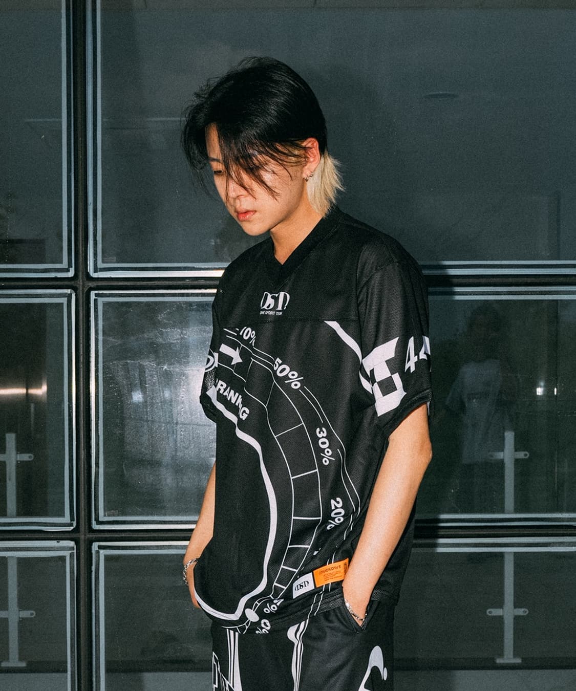 덕다이브 F1 머신 메쉬 숏슬리브 블랙 반팔 티셔츠 상품이미지1