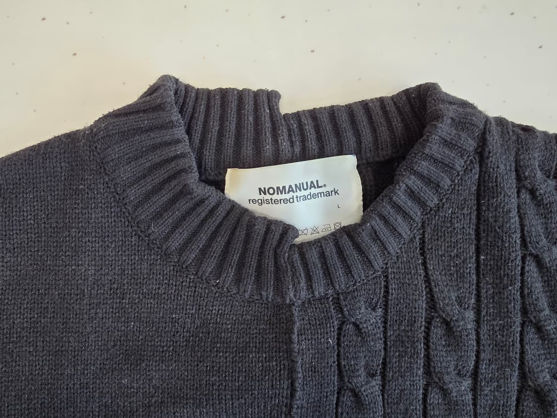 노메뉴얼 하프앤하프 니트 상품이미지2