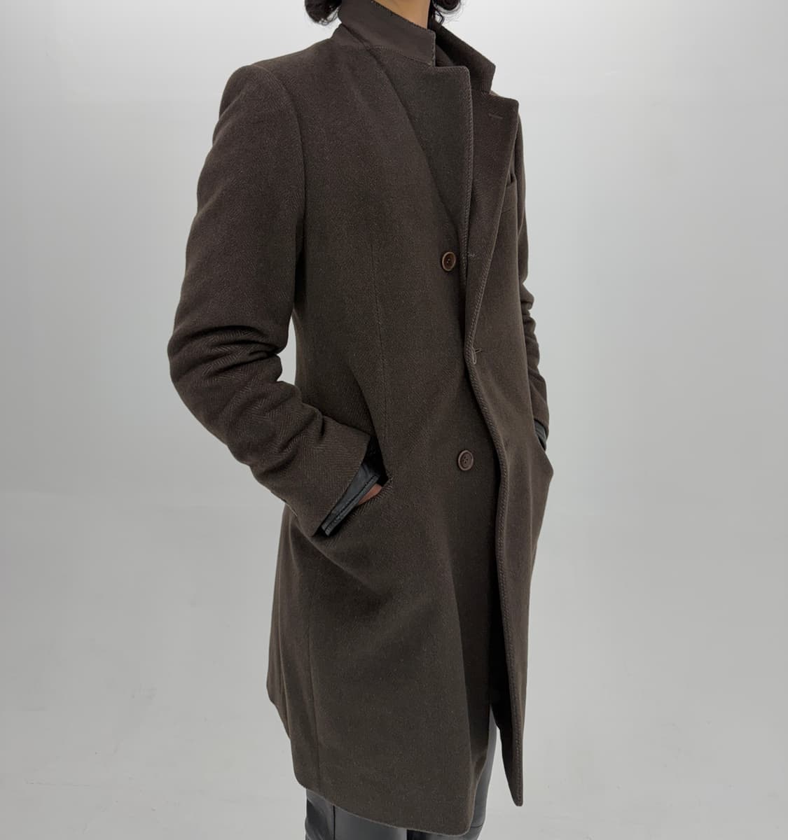 00’s Armani Collezioni herringbone coat 상품이미지2