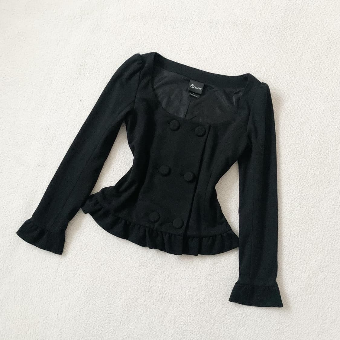 P&D 핑키앤다이안 블랙 더플단추 블라우스 상품이미지1