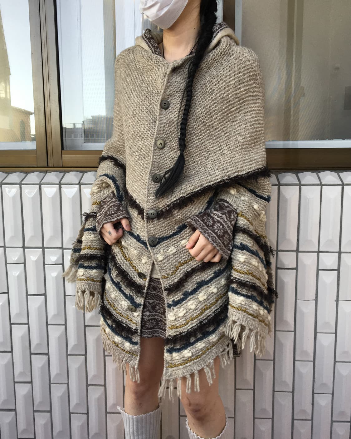 Nomadic mood knit cape 상품이미지1