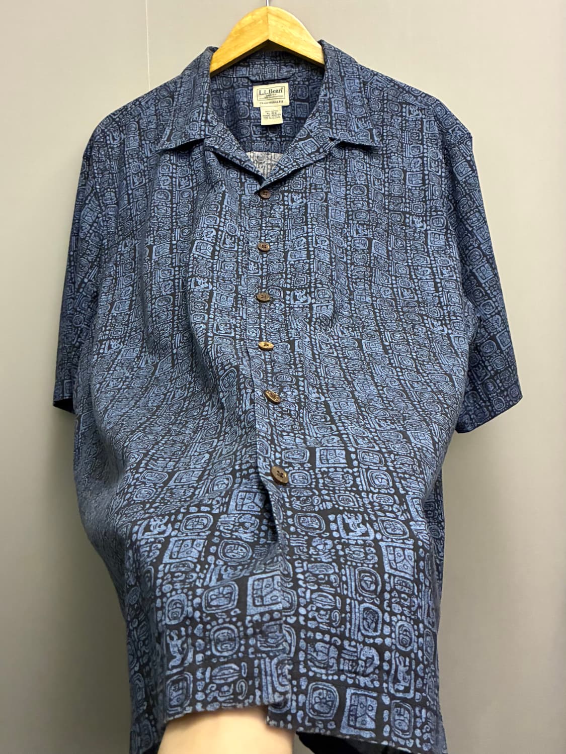 (XL/110)L.L.Bean 엘엘빈 트라이벌 포켓 하와이안 오픈카라 반 상품이미지7