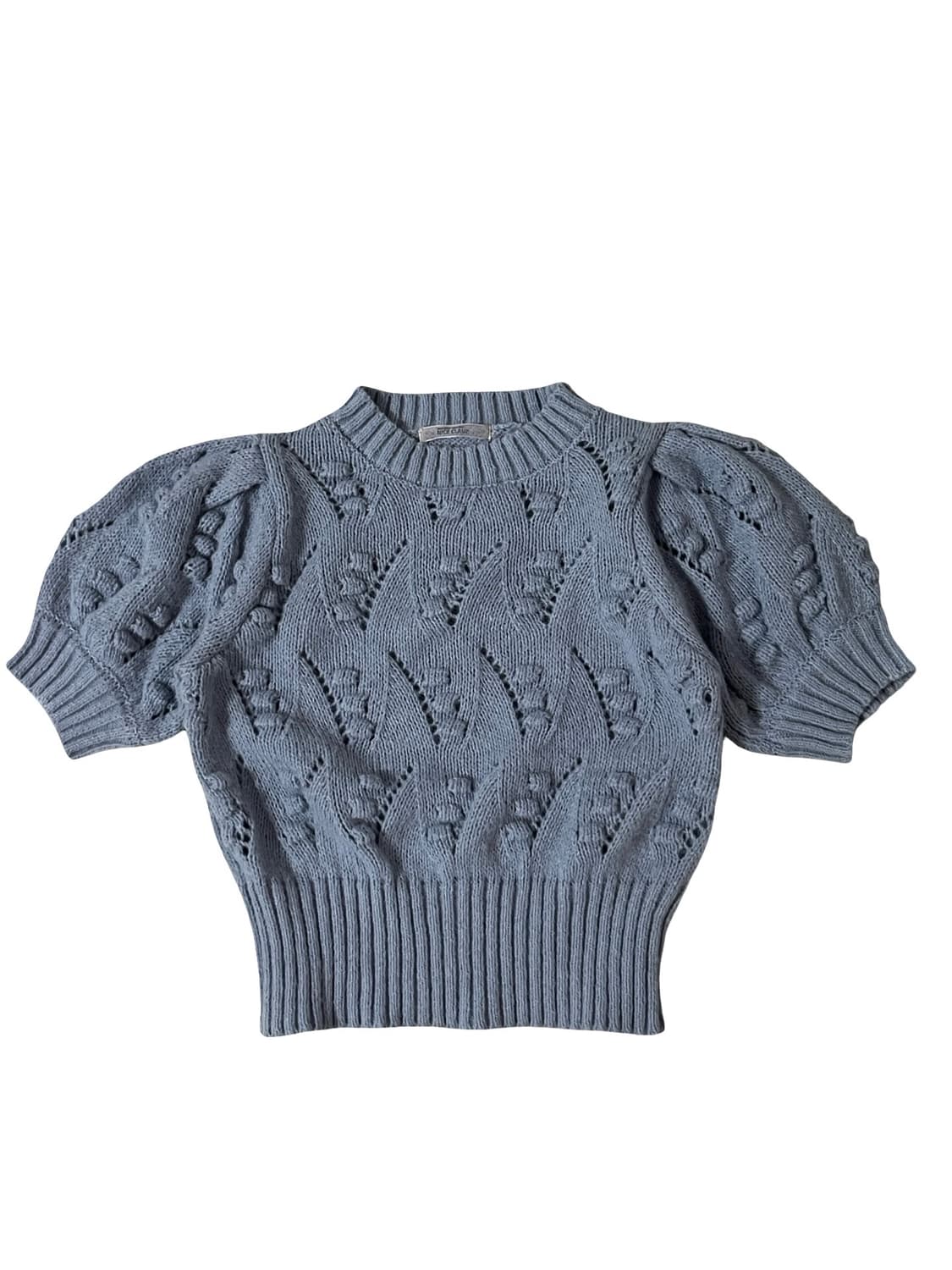 퍼프 소매 암워머 크롭 니트 상품이미지4