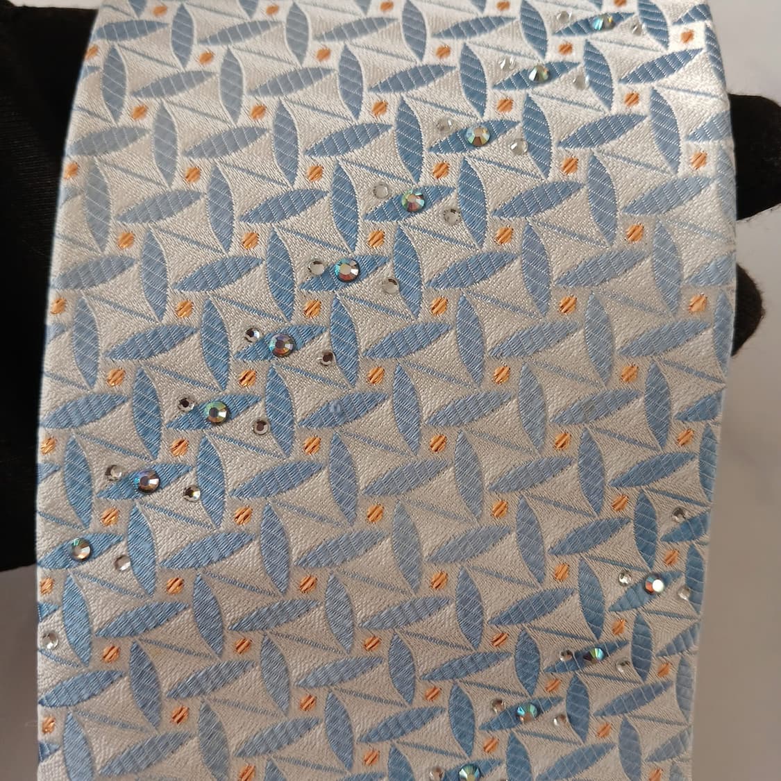 아쿠아스큐텀 실크 자수 로고 넥타이 9.1cm A+등급 A19425
 상품이미지8