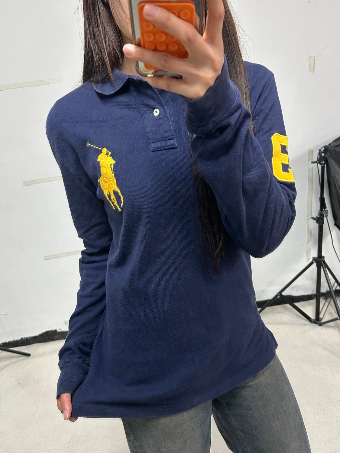 폴로 랄프로렌 빅포니 카라 티셔츠 네이비 상품이미지1