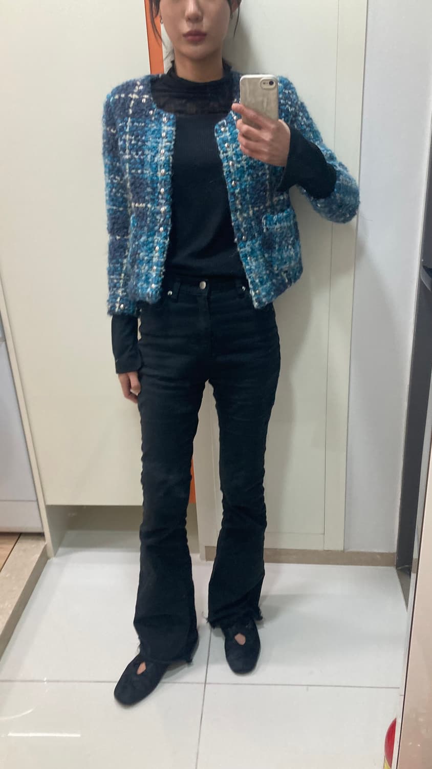 💙희귀컬러💙스터드트위드자켓 상품이미지5