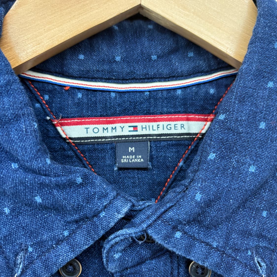 타미힐피거 네이비 도트 반팔 셔츠 남m 상품이미지3