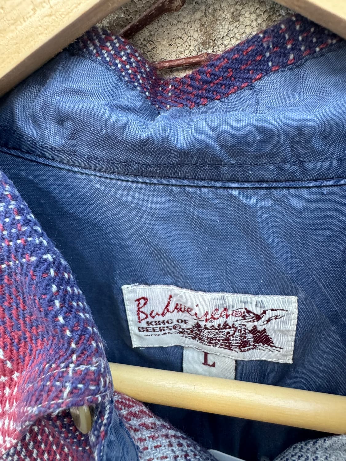 버드와이저 빈티지 투포켓 플란넬 멀티컬러 체크 웨스턴 셔츠 상품이미지4