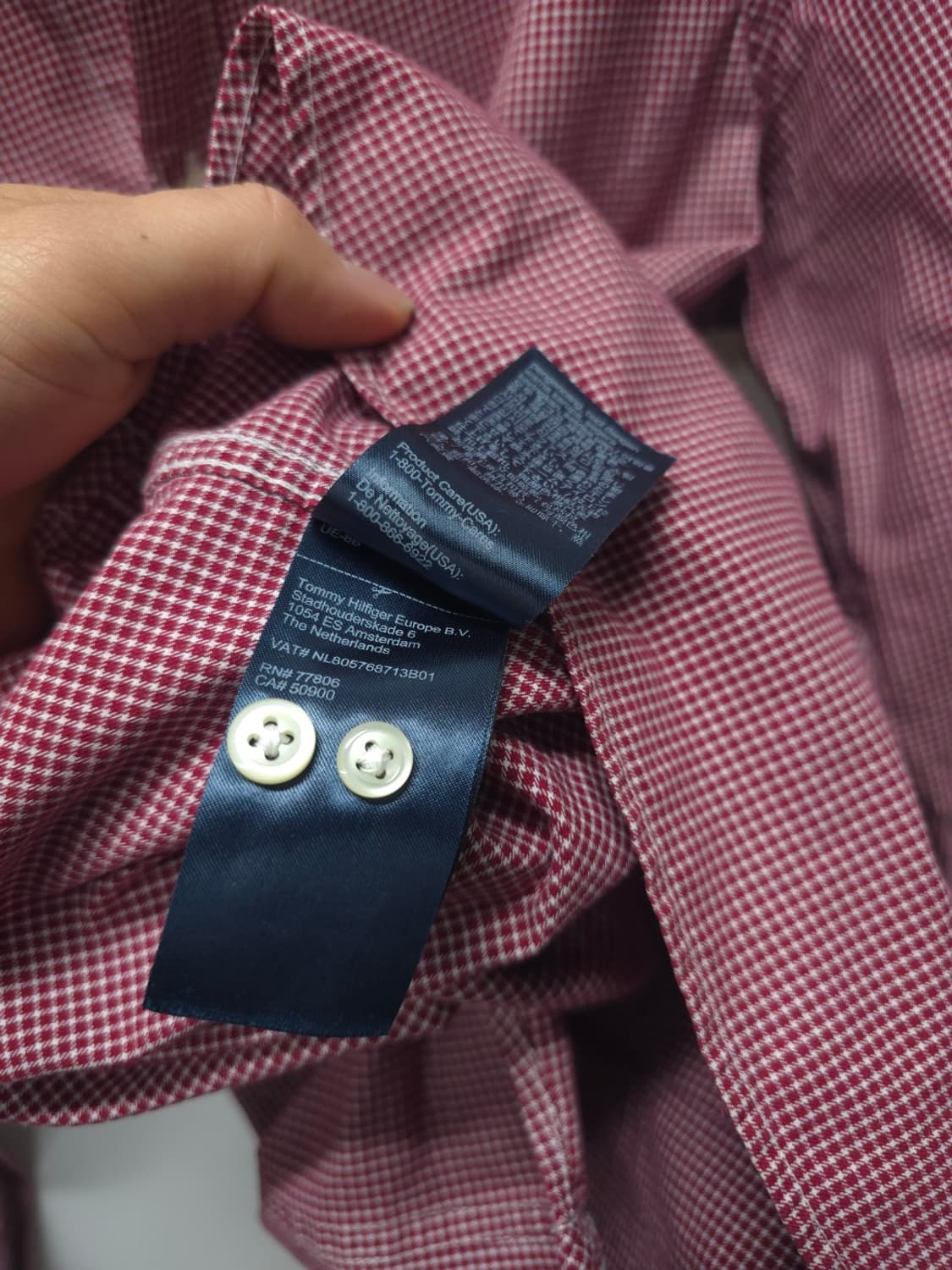 ​타미힐피거 여성 레드 체크 긴팔 셔츠 (슬림핏 S) 상품이미지10