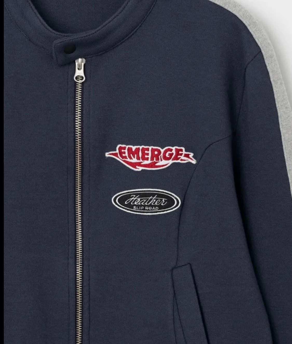 (미착용 새상품) 밀로우먼 트랙 져지 레이서 자켓 (딥블 루) 상품이미지4