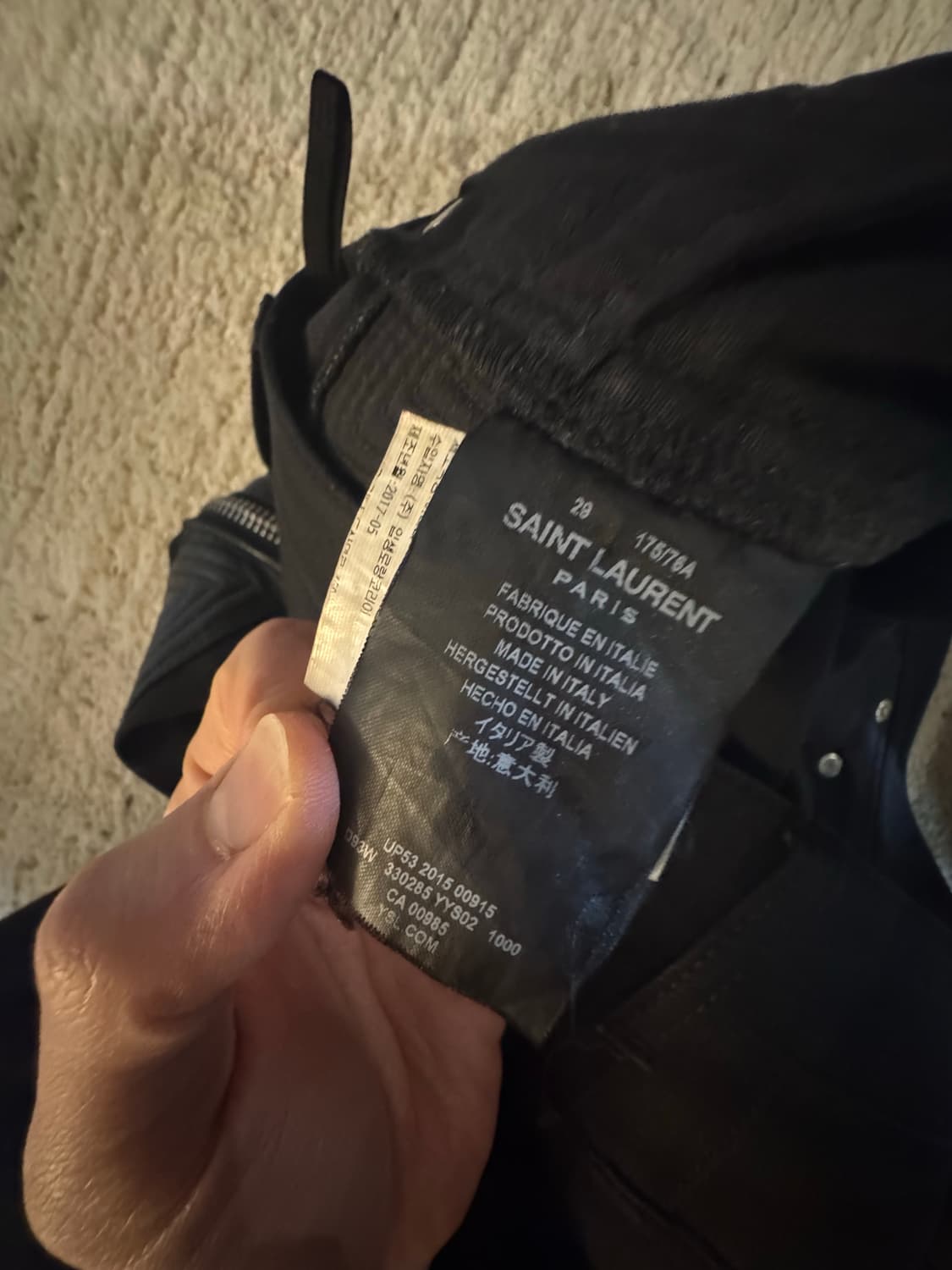 Saint Laurent 레더 패널진 15fw 29 상품이미지7