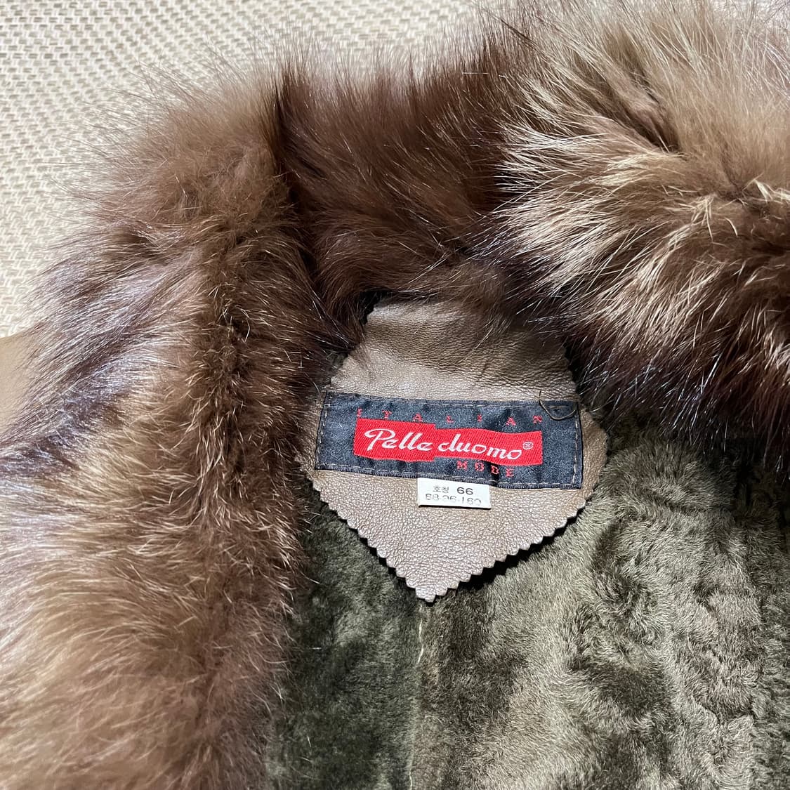 90s vintage 빈티지 양가죽 폭스퍼 토스카나 무스탕 상품이미지3