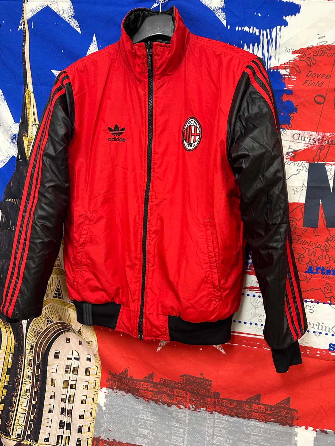 s급 아디다스 ac밀란 양면리버시블 패딩m 95 상품이미지4