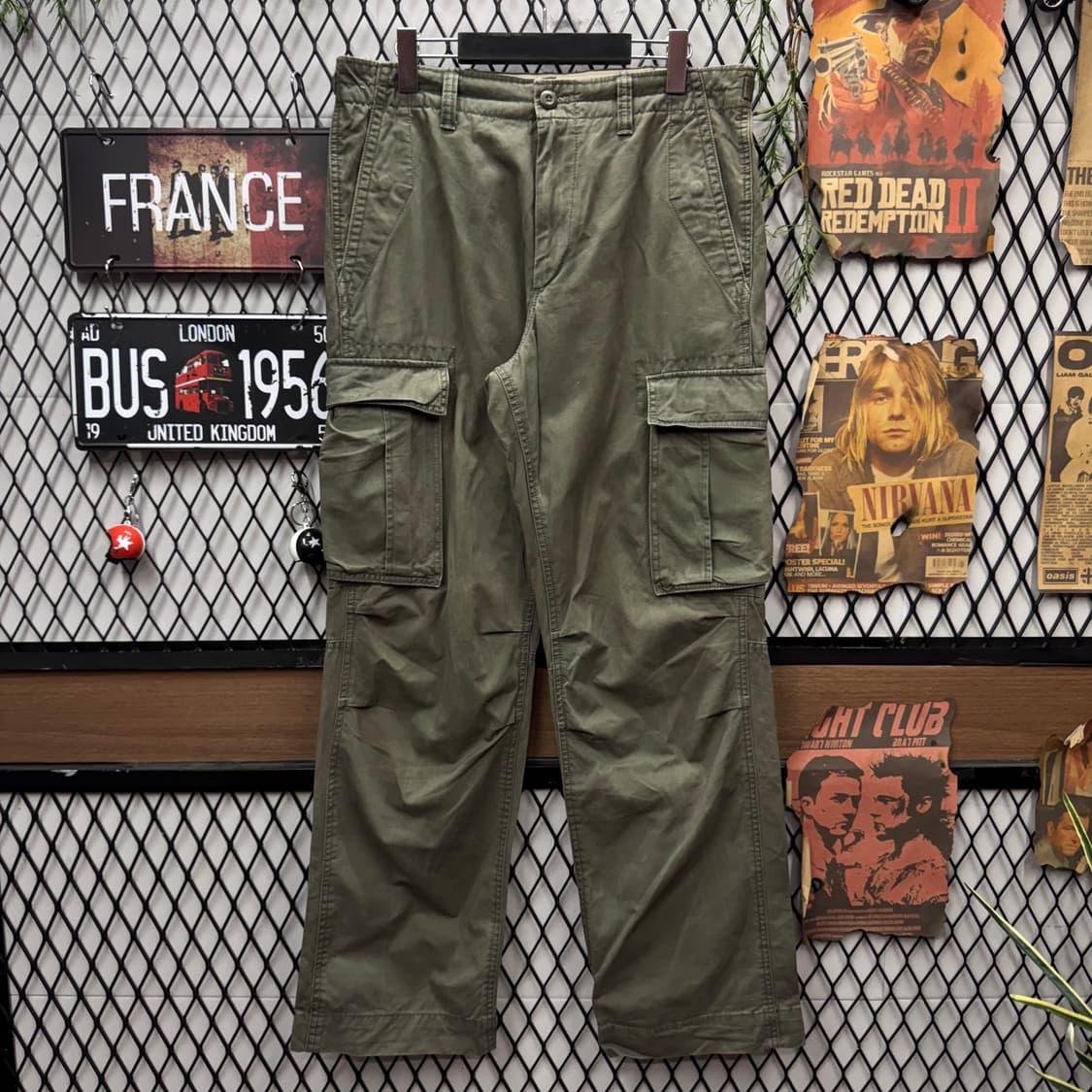 GAP 갭 밀리터리 카고 팬츠 사이드 포켓 포인트 카키 상품이미지1
