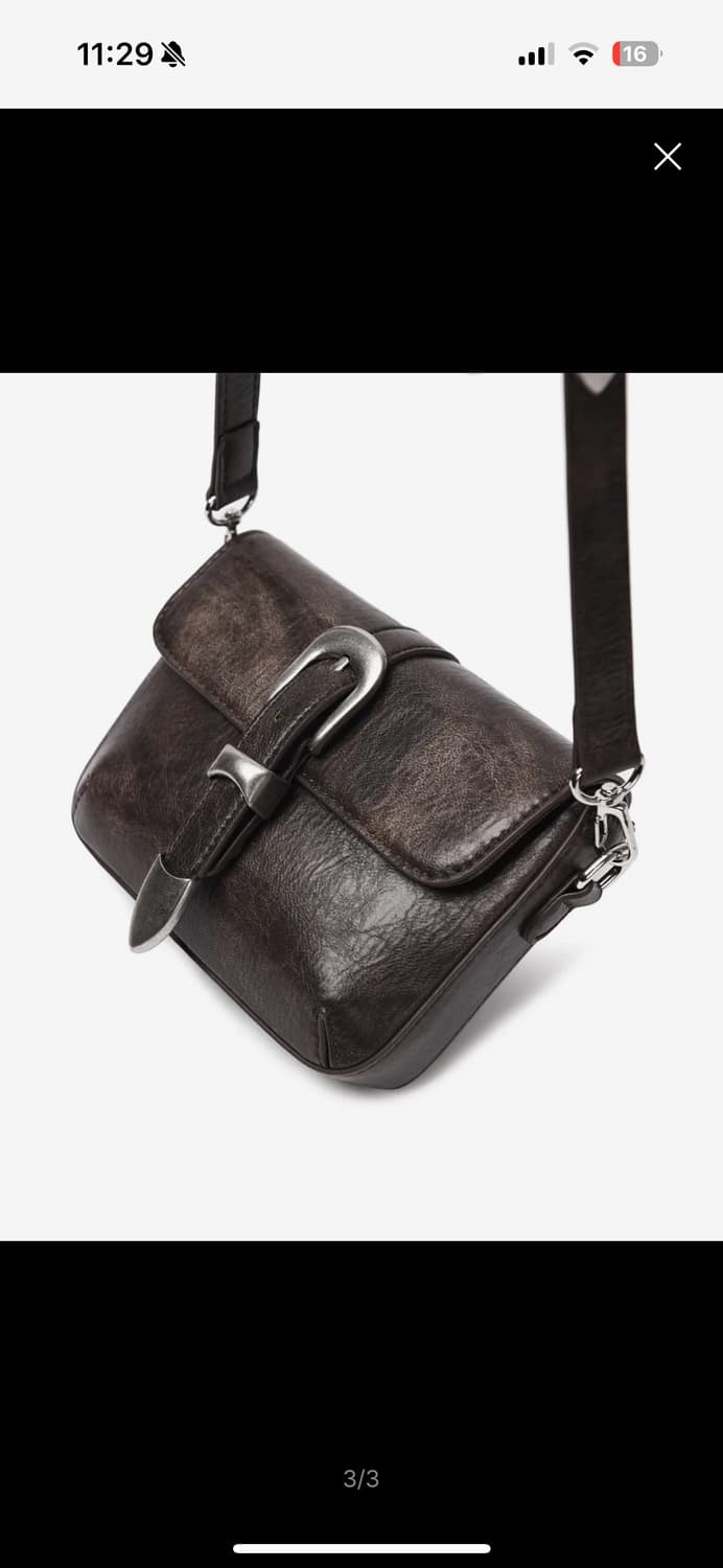 논오버스틱 웨스턴 벨트 백 빈티지 브라운 상품이미지3