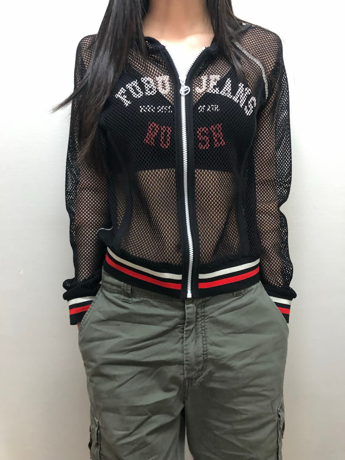 빈티지 푸부 메쉬 집업 상품이미지2