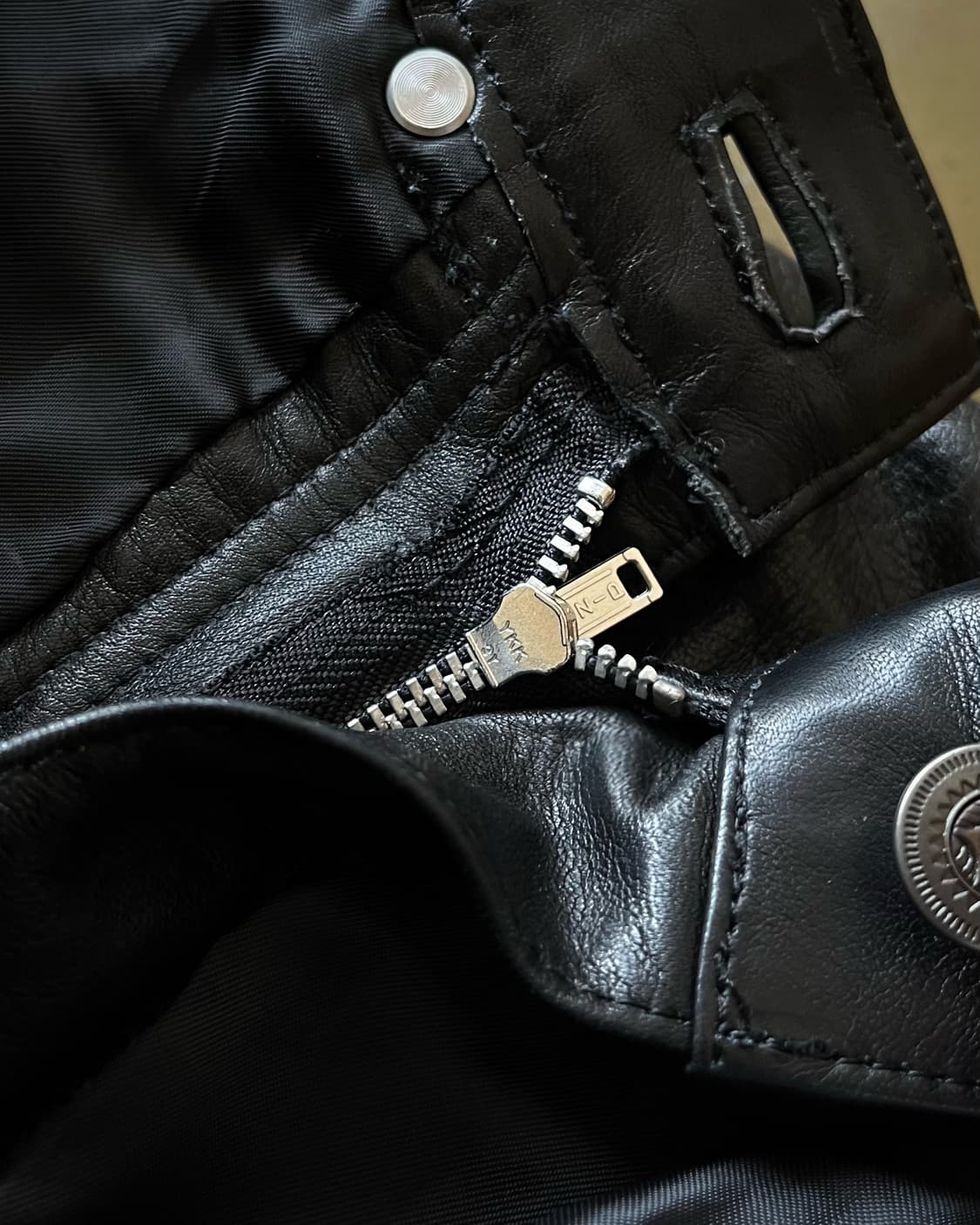 USA Real Cowhide Leather Black Trouser 상품이미지7