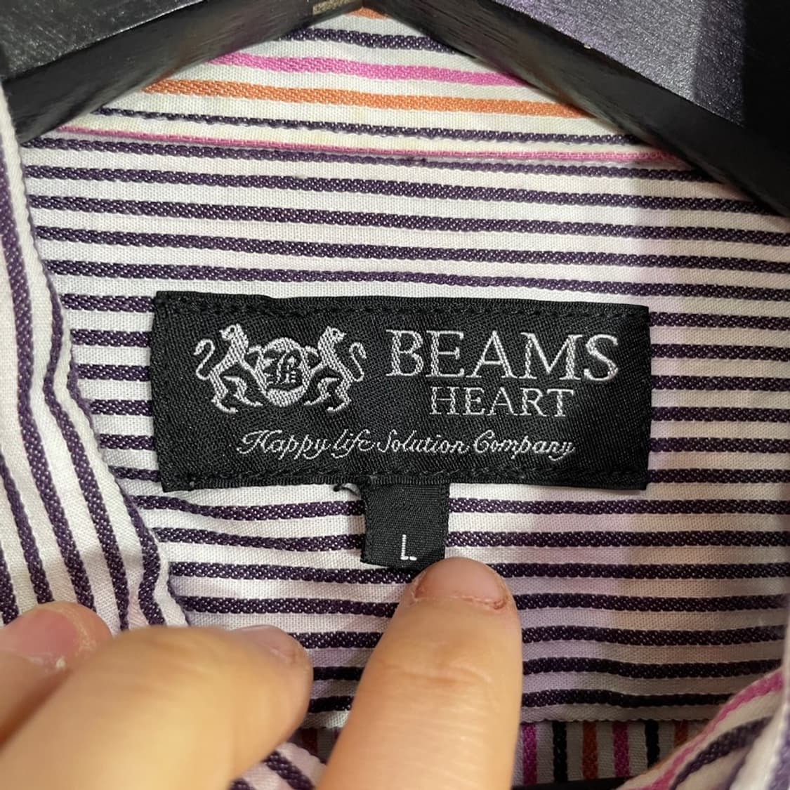 빔즈 스트라이프 반팔 셔츠 상품이미지5