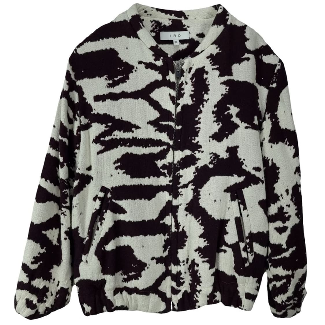 [이로] 오버핏 패턴 니트 블루종 자켓 M19179 상품이미지2