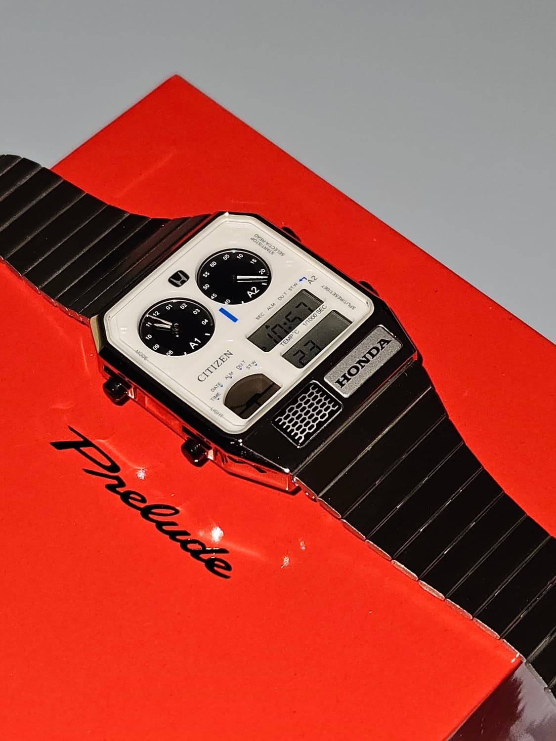 시티즌 × 혼다 아나디지 템프 프렐류드 모델(화이트) 미사용 풀세트 판매 상품이미지1