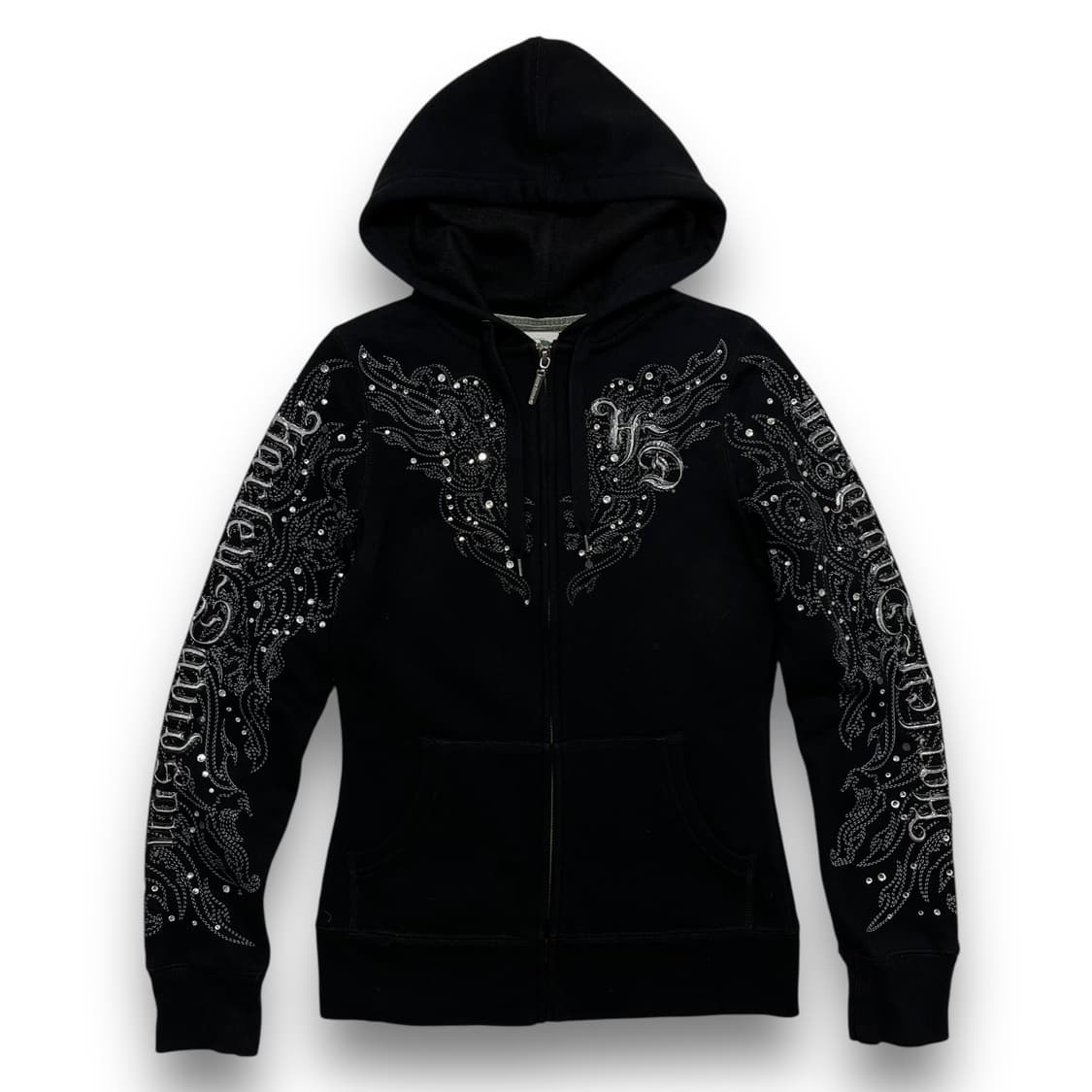 할리데이비슨 트라이벌 스터드 쥬얼리 슬림 후디 집업 상품이미지1