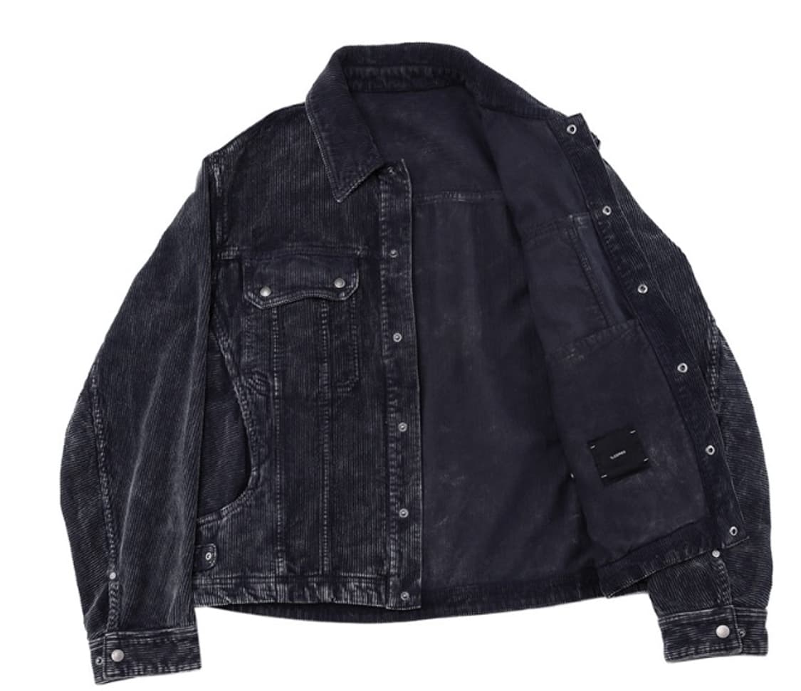 일꼬르소 워시드 코듀로이 트러커 자켓 차콜그레이 / L 상품이미지5